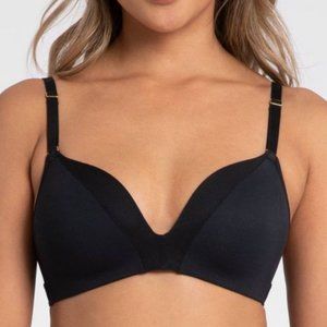 All.You. LIVELY All Day Deep V No Wire Optional Racerback Bra, Black